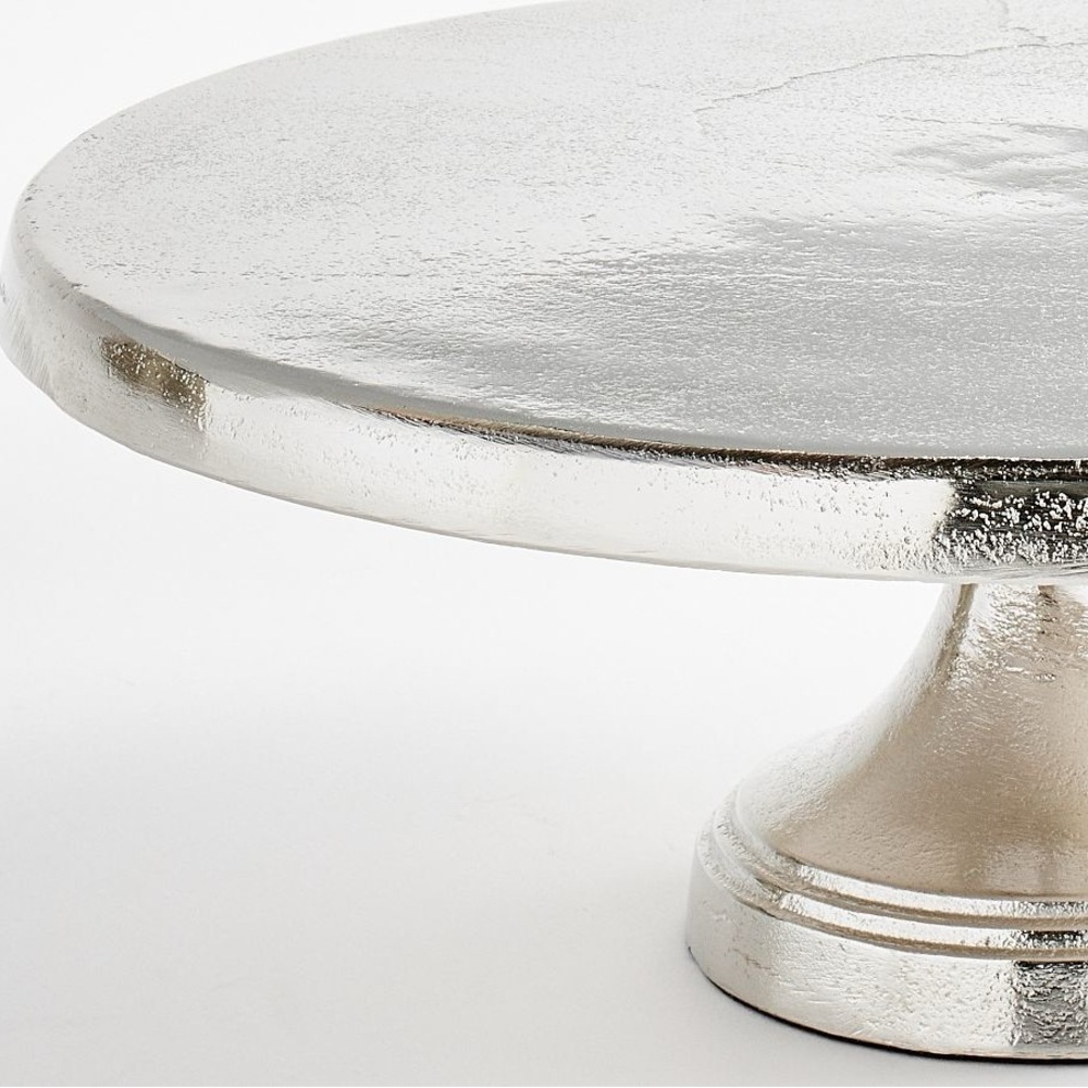 Pottery Barn Metallic Silver Pedestal Cake Stand - Picture 2 of 6